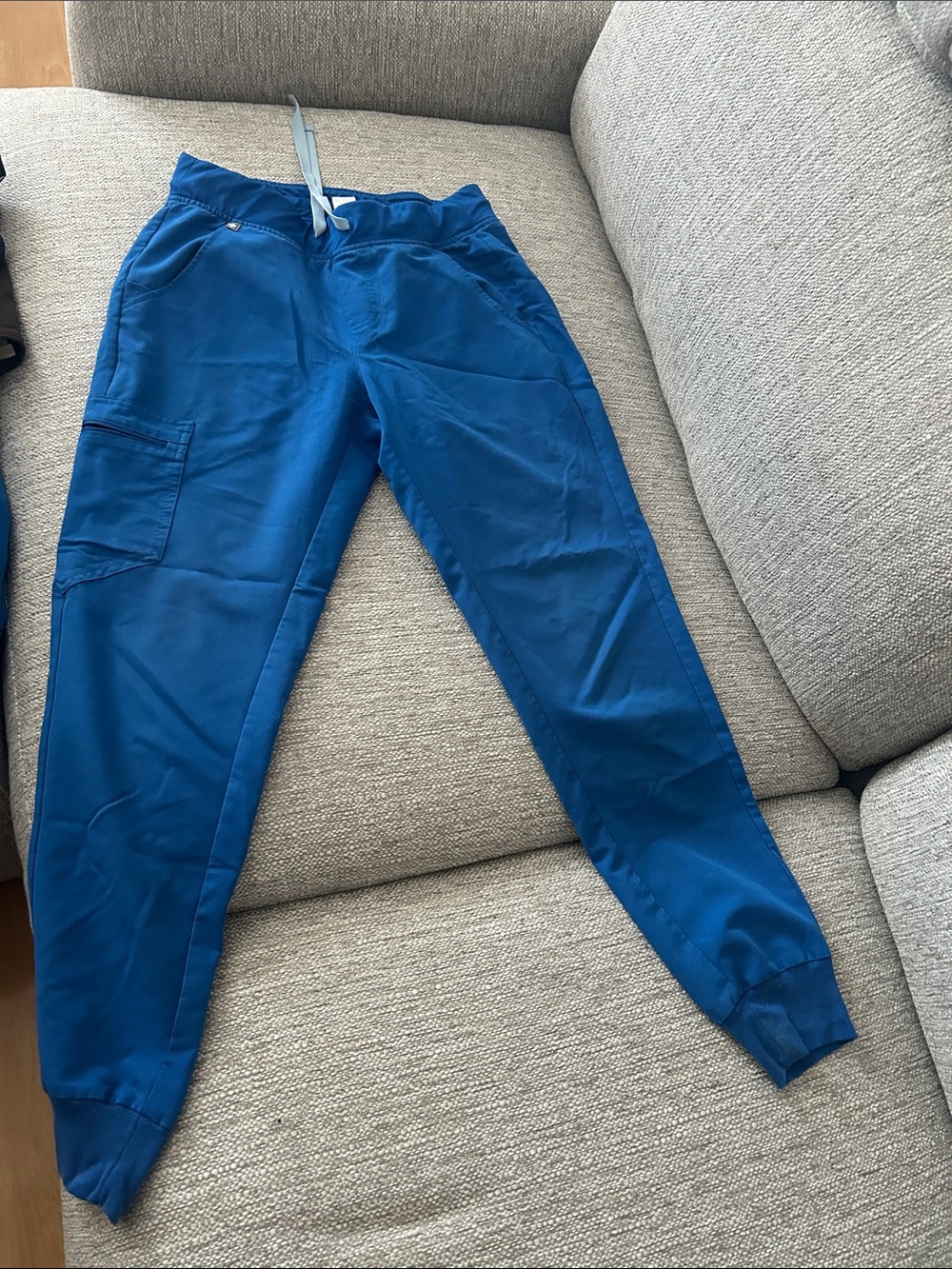 Figs Royal Blue Scrub Pants with Drawstring